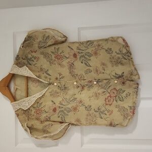 Vintage sheer button up blouse